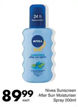 Save Nivea Sunscreen After Sun Moisturiser Spray offer