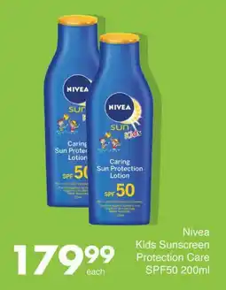 Save Nivea Kids Sunscreen Protection Care SPF50 offer