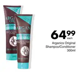 Save Arganics Original Shampoo/ Conditioner offer
