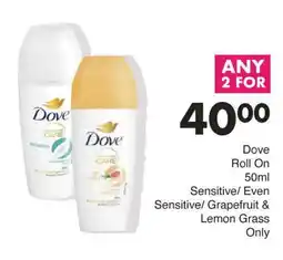 Save Dove Roll On Sensitive/ Even Sensitive/ Grapefruit & Lemon Grass offer