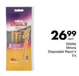 Save Gillette Minora Disposable Razor's offer