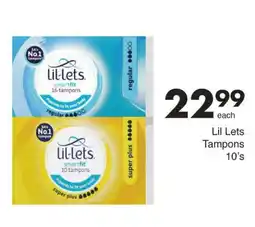 Save Lil Lets Tampons offer