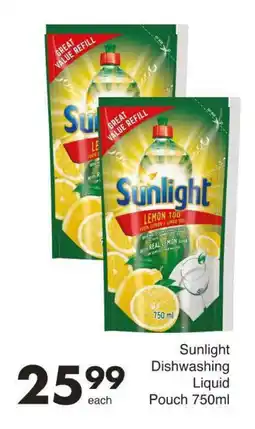 Save Sunlight Dishwashing Liquid Pouch offer