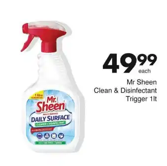 Save Mr Sheen Clean & Disinfectant Trigger offer