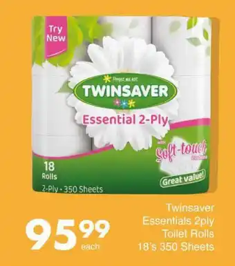 Save Twinsaver Essentials 2ply Toilet Rolls offer