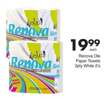 Save Renova Ole Paper Towels 2ply White offer