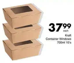 Save Kraft Container Windows offer