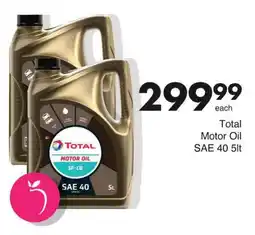 Save Total Motor Oil SAE 40 offer