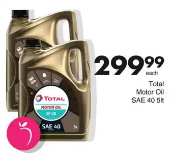 Save Total Motor Oil SAE 40 offer