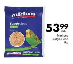 Save Marltons Budgie Seed offer