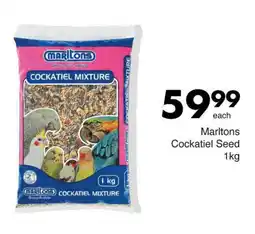 Save Marltons Cockatiel Seed offer