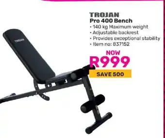 Game Trojan Pro 400 Bench offer