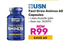 Game USN Fast Grow Aminos 60 Capsules offer