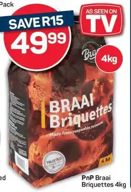 Pick n Pay PnP Braai Briquettes 4kg offer