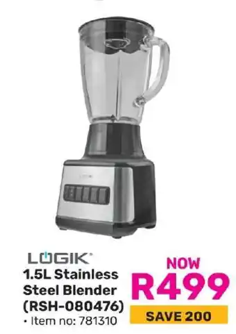 Game LÖGIK 1.5L Stainless Steel Blender (RSH-080476) offer