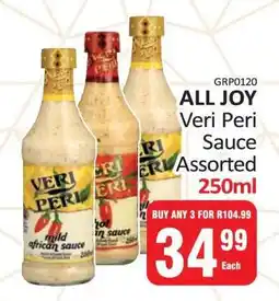 KitKat Cash and Carry ALL JOY Veri Peri Sauce Assorted 250ml offer
