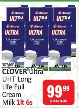 KitKat Cash and Carry CLOVER Ultra UHT Long Life Full Cream Milk 1lt 6s offer
