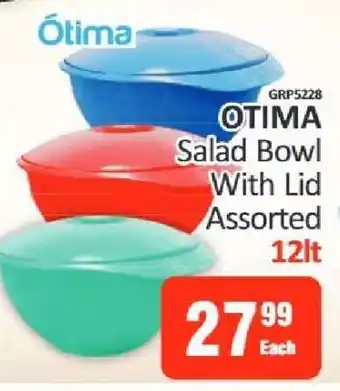 KitKat Cash and Carry OTIMA Salad Bowl With Lid Assorted 12lt offer