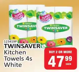 KitKat Cash and Carry TWINSAVER Kitchen Towels 4s White offer