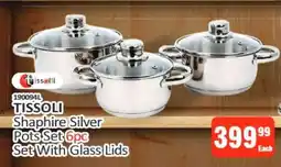 KitKat Cash and Carry TISSOLI Shaphire Silver Pots Set 6pc offer