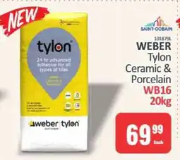 KitKat Cash and Carry WEBER Tylon Ceramic & Porcelain WB16 20kg offer