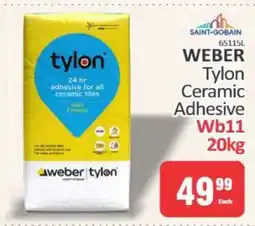 KitKat Cash and Carry WEBER Tylon Ceramic Adhesive Wb11 20kg offer