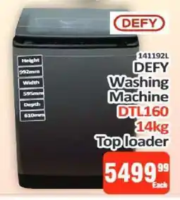 KitKat Cash and Carry DEFY Washing Machine DTL160 14kg offer