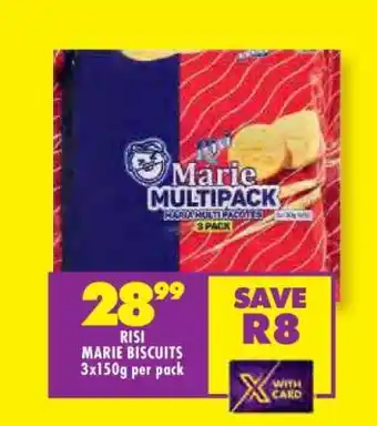Shoprite RISI MARIE BISCUITS 3x150g per pack offer