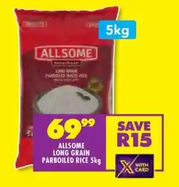 Shoprite ALLSOME LONG GRAIN PARBOILED RICE 5kg offer