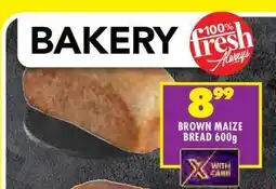 Shoprite BROWN MAIZE BREAD 600g offer