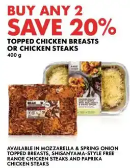 Woolworths Topped chicken breasts or chicken steaks offer