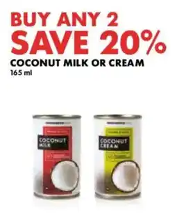 Woolworths Coconut milk or cream offer