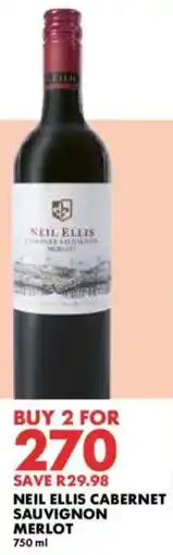 Woolworths Neil ellis cabernet sauvignon merlot offer