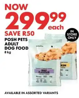 Woolworths Posh pets adult dog food offer