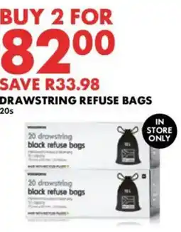 Woolworths Drawstring refuse bags offer