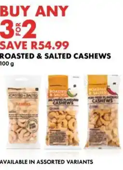 Woolworths Roasted & salted cashews offer