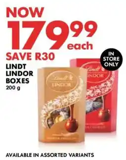 Woolworths Lindt lindor boxes offer