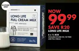 Woolworths Long life full cream milk offer