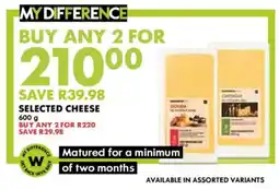 Woolworths Selected Cheese offer