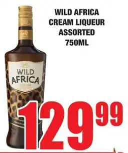 Boxer Liquors Wild africa cream liqueur assorted offer