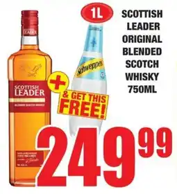 Boxer Liquors Scottish leader original blended scotch whisky offer