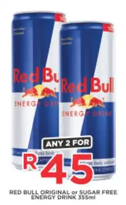 OK Foods Red bull original or sugar free energy drink offer