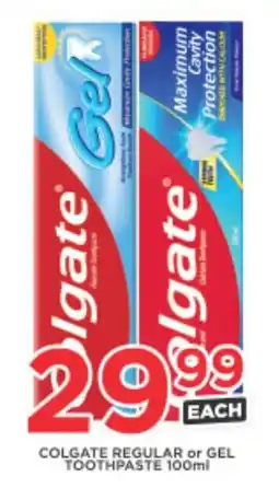 OK Foods Colgate regular or gel toothpaste offer