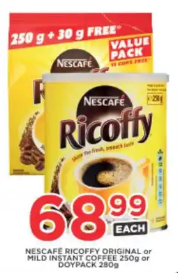 OK Foods Nescafé ricoffy original or mild instant coffee or doypack offer