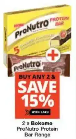 Checkers Bokomo ProNutro Protein Bar Range offer