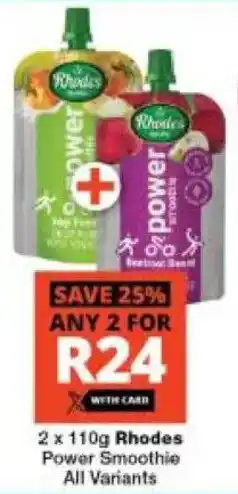Checkers Rhodes Power Smoothie All Variants offer