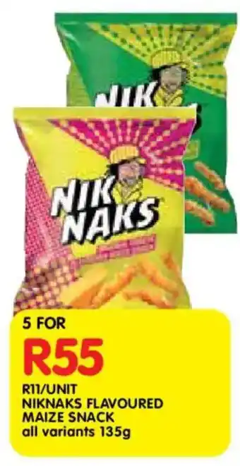Shoprite Niknaks flavoured maize snack offer