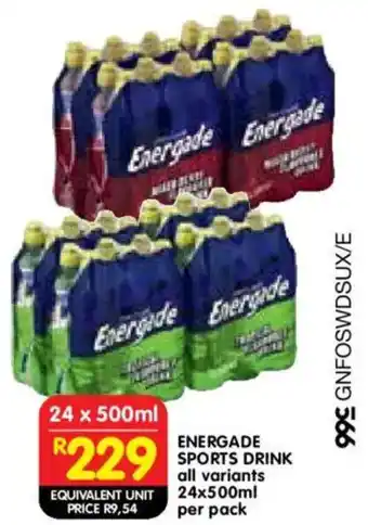 Shoprite Energade sports drink offer