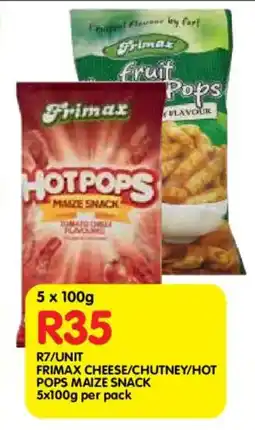 Shoprite Frimax cheese/ chutney/ hot pops maize snack offer