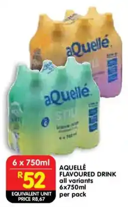 Shoprite Aquellé flavoured drink offer